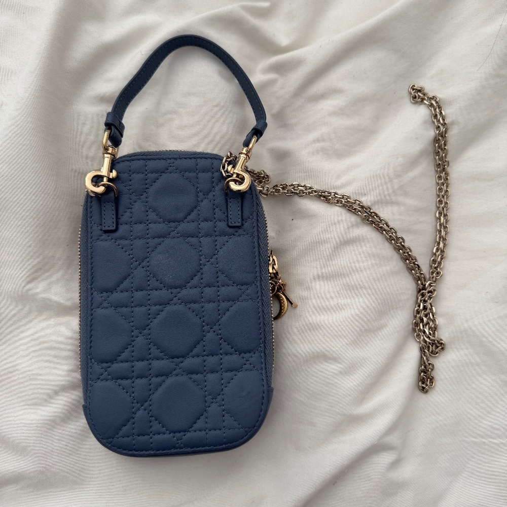 Lady Dior Call'in Dior Phone Holder  Blue